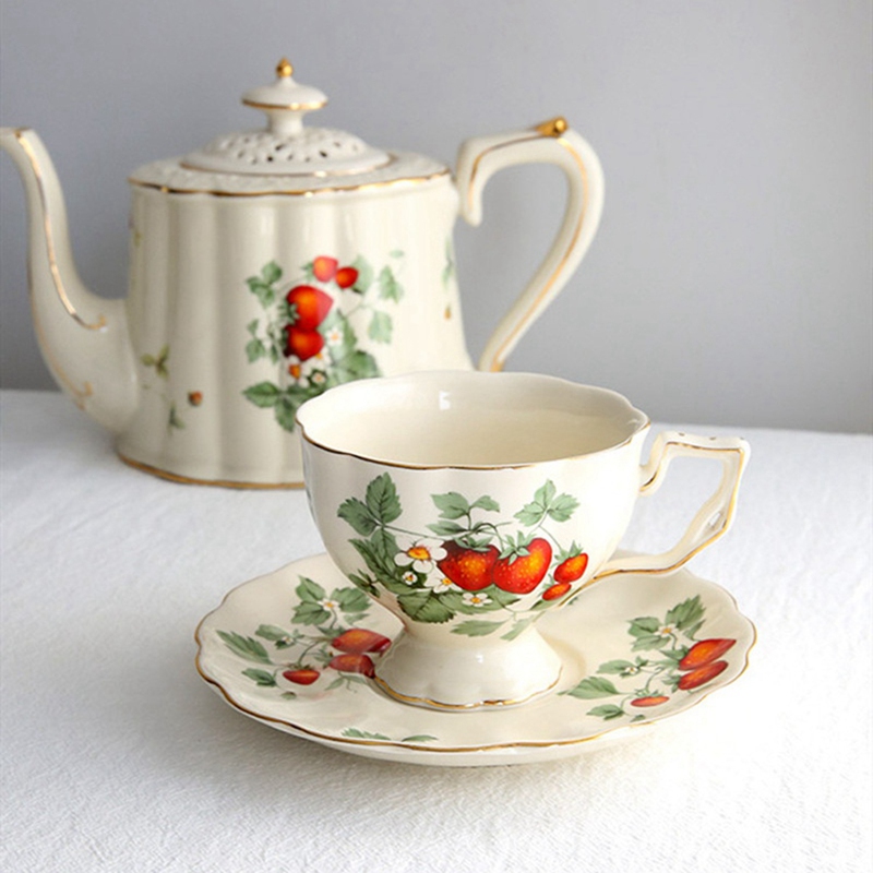French Retro Teapot Coffee Cup - Coffee Tea English recension och pris