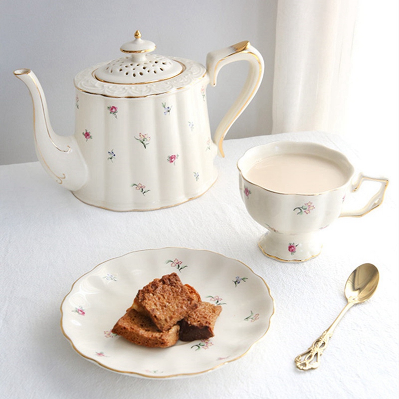 French Retro Teapot Coffee Cup - Coffee Tea English recension och pris