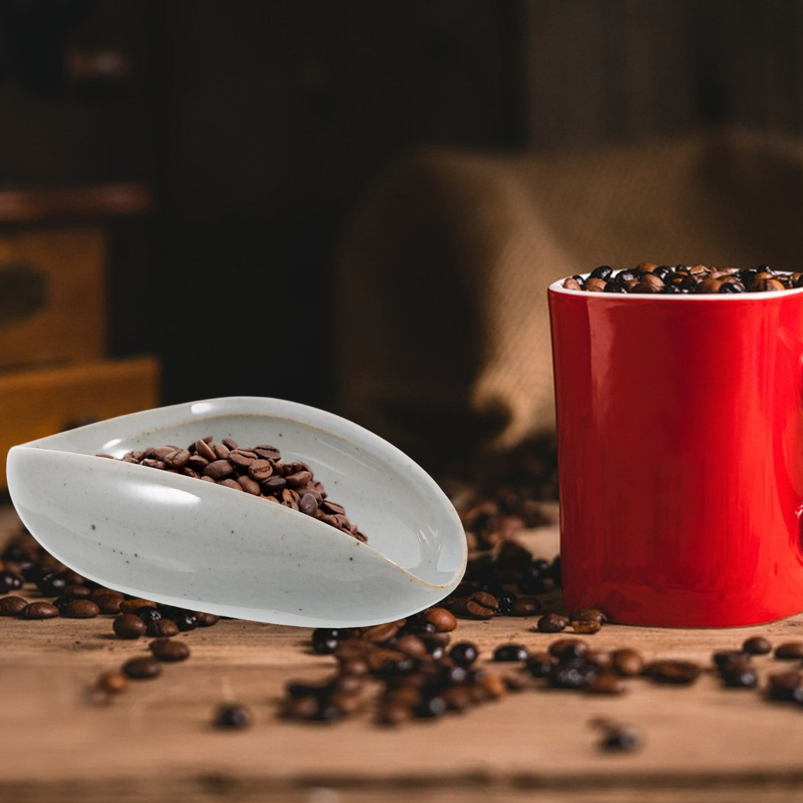 Ceramic Coffee Bean Dosing Tra - Coffee Tea And Bean recension och pris