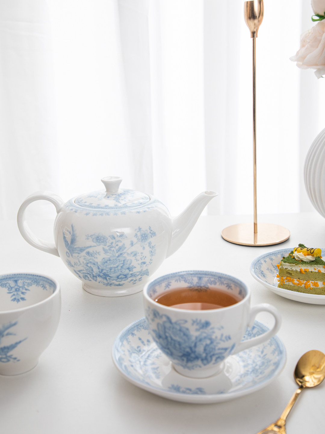 House, retro blue peony aftern - Coffee Tea English recension och pris