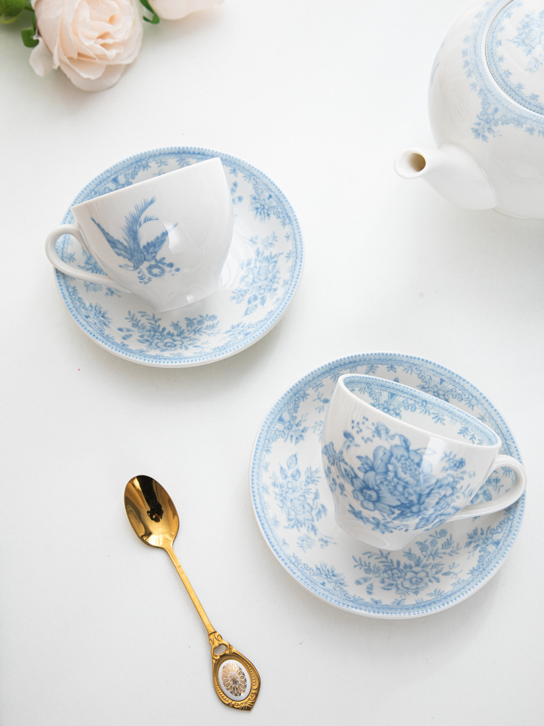 House, retro blue peony aftern - Coffee Tea English recension och pris
