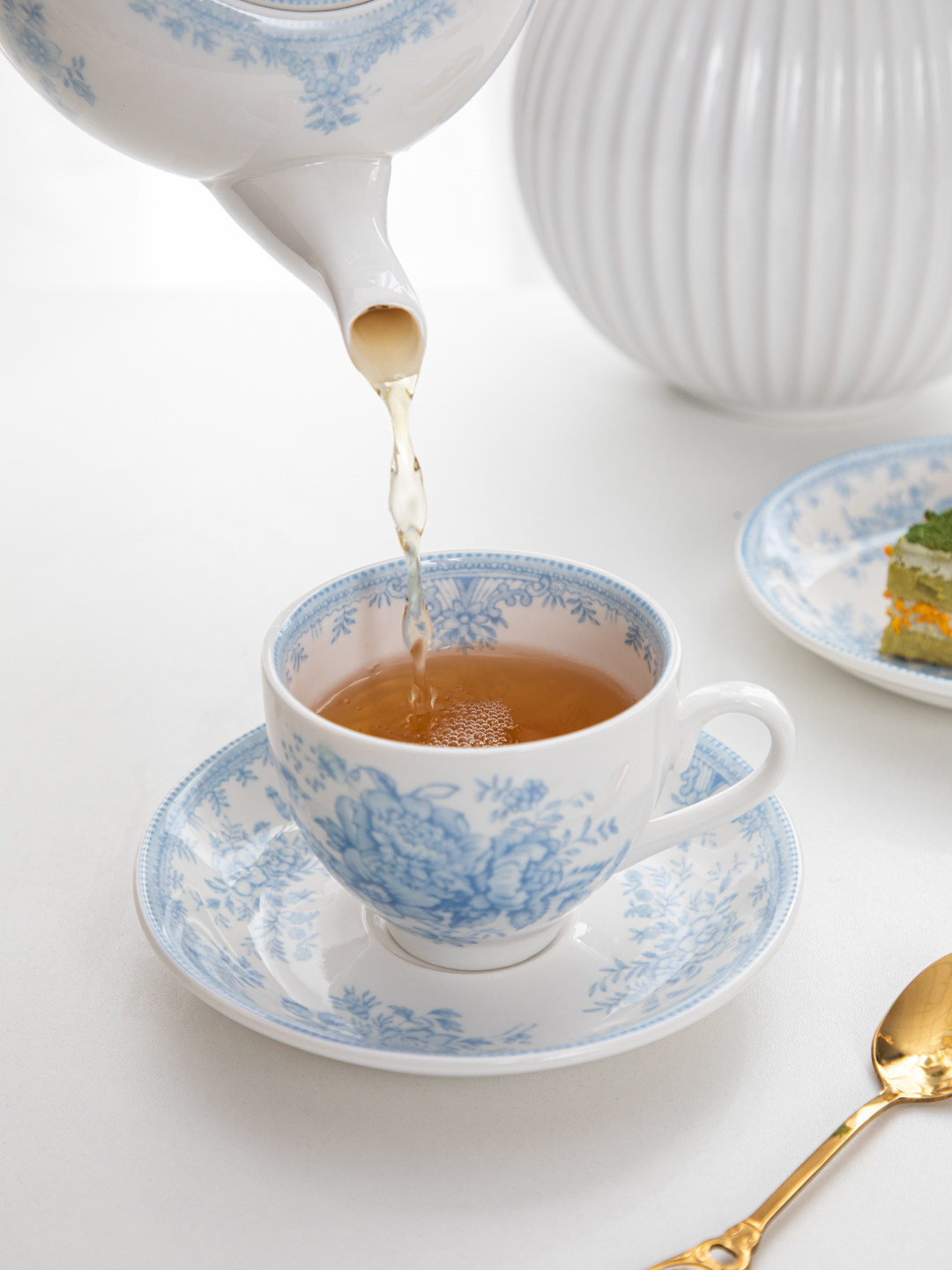 House, retro blue peony aftern - Coffee Tea English recension och pris