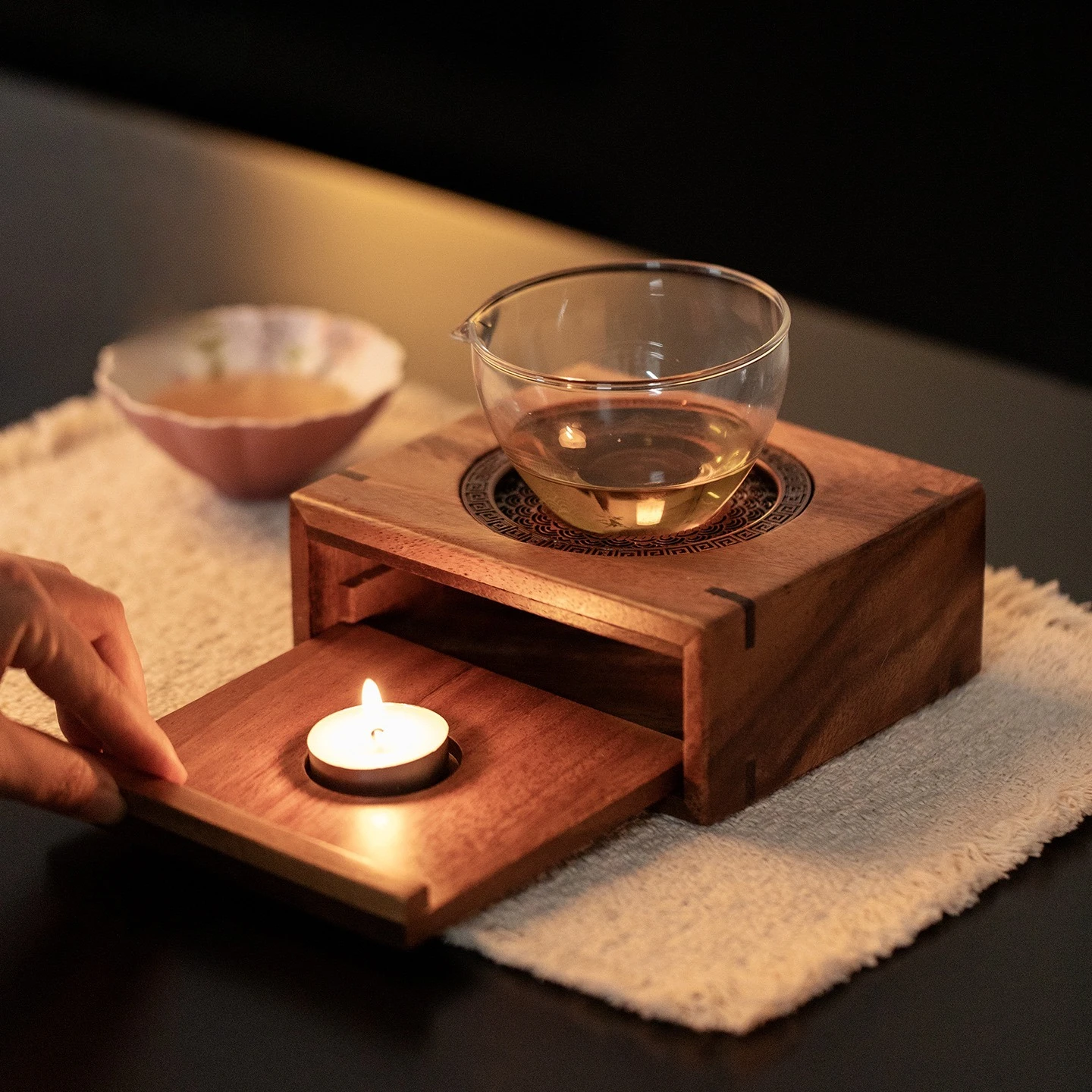 Walnut Warm Tea Stove Candle H - Coffee Tea Warmer recension och pris