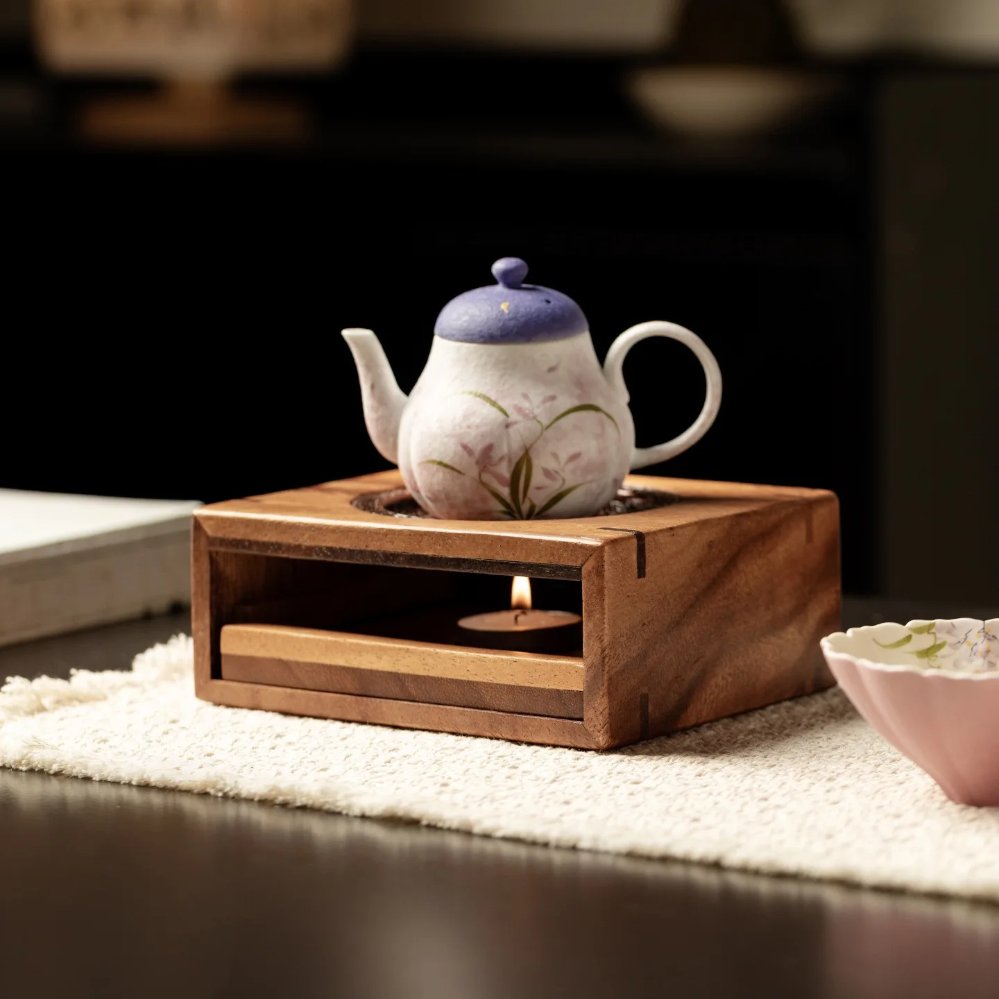 Walnut Warm Tea Stove Candle H - Coffee Tea Warmer recension och pris