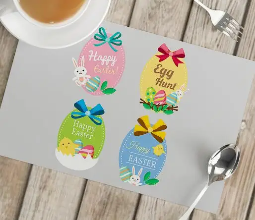 Cartoon Easter Bunny Eggs Prin - Coffee Tea Place recension och pris