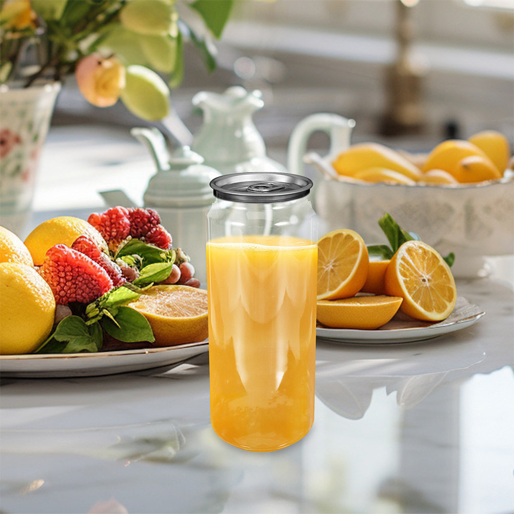5pcs Transparent Beverage Cans - Coffee Tea With Milk recension och pris