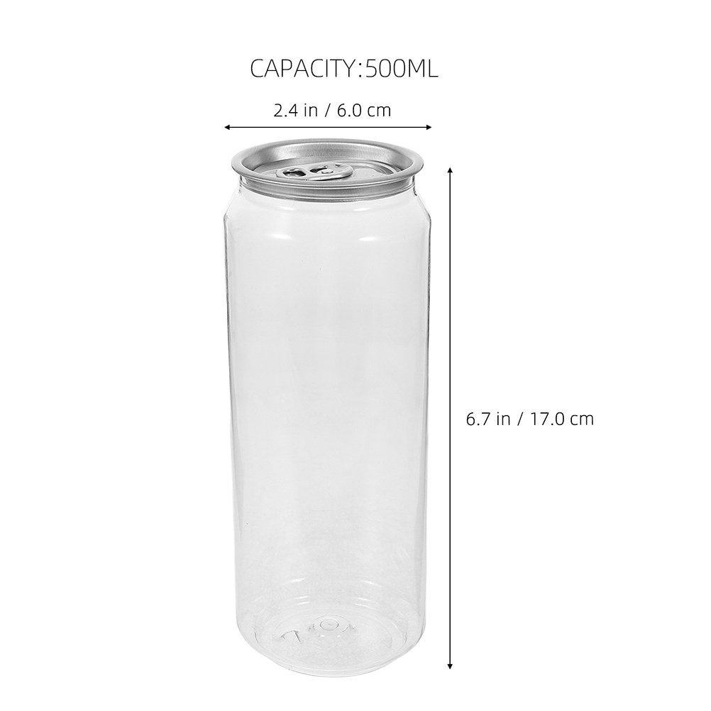 5pcs Transparent Beverage Cans - Coffee Tea With Milk recension och pris