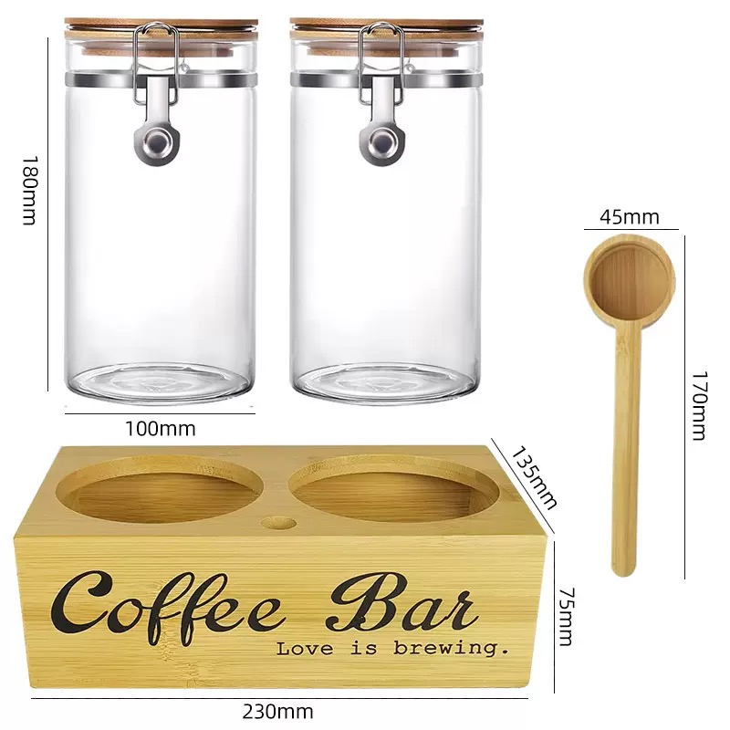 Coffee Storage Jars 2 Pack wit - Coffee Tea And Bean recension och pris