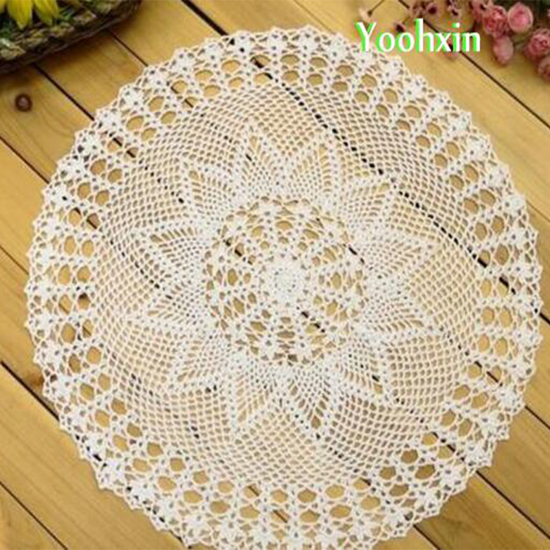 50cm Modern Lace Cotton Round  - Coffee Tea Place recension och pris