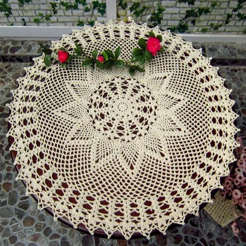 50cm Modern Lace Cotton Round  - Coffee Tea Place recension och pris
