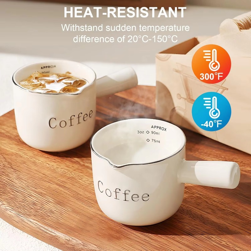 Mini Ceramic Coffee Cup with H - Coffee Tea With Milk recension och pris