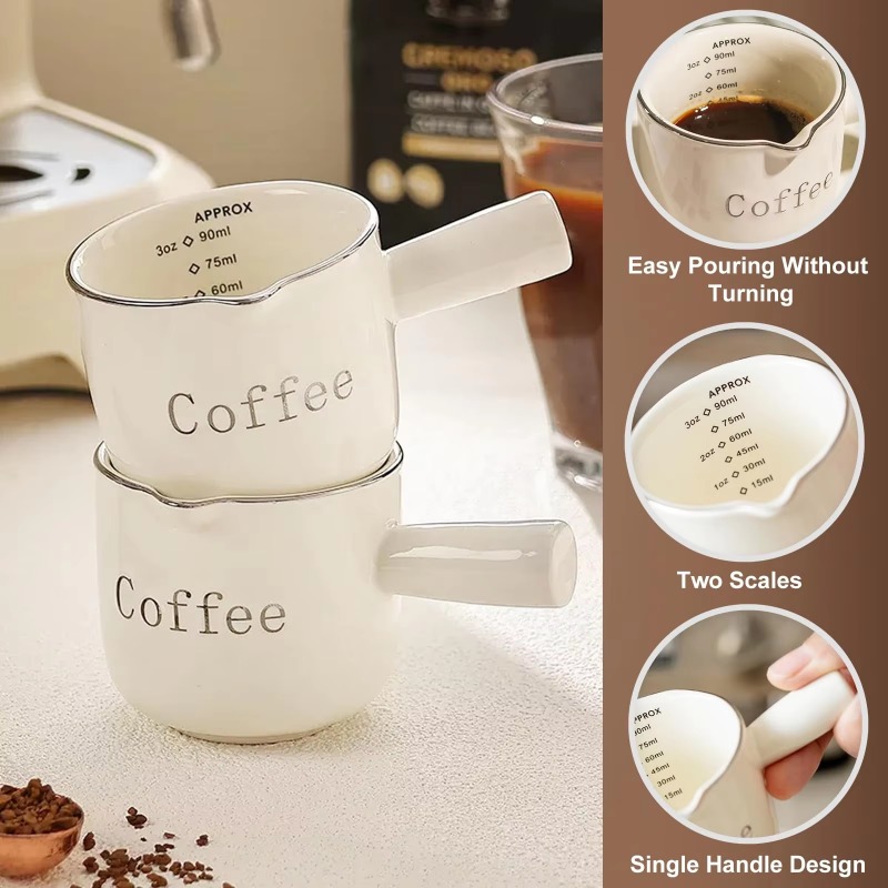Mini Ceramic Coffee Cup with H - Coffee Tea With Milk recension och pris