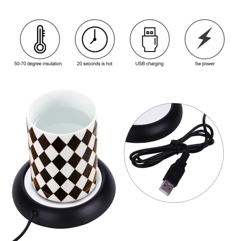 Heat Beverage USB Wood Grain C - Coffee Tea Warmer recension och pris