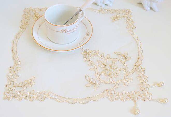 Luxury Sequin Lace Embroidery  - Coffee Tea Place recension och pris