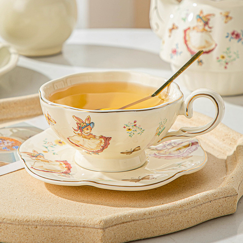 English retro coffee cup and p - Coffee Tea English recension och pris