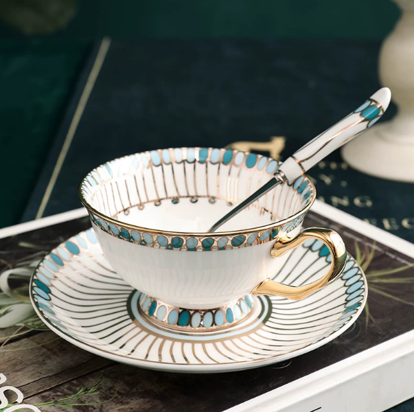 Elegant Bone China Tea Cup & S - Coffee Tea English recension och pris