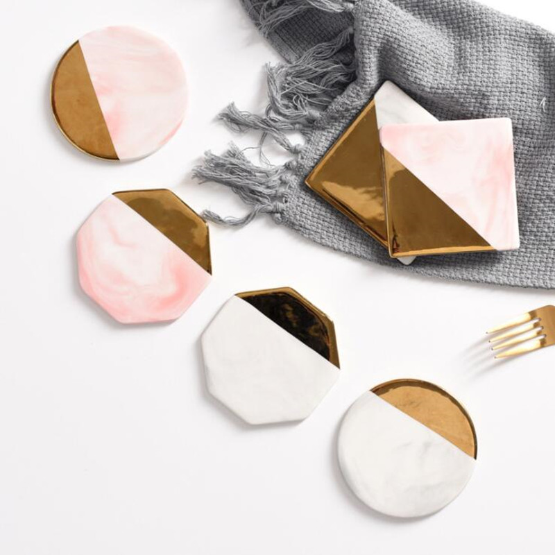Marble Grain Coasters Ceramics - Coffee Tea Place recension och pris