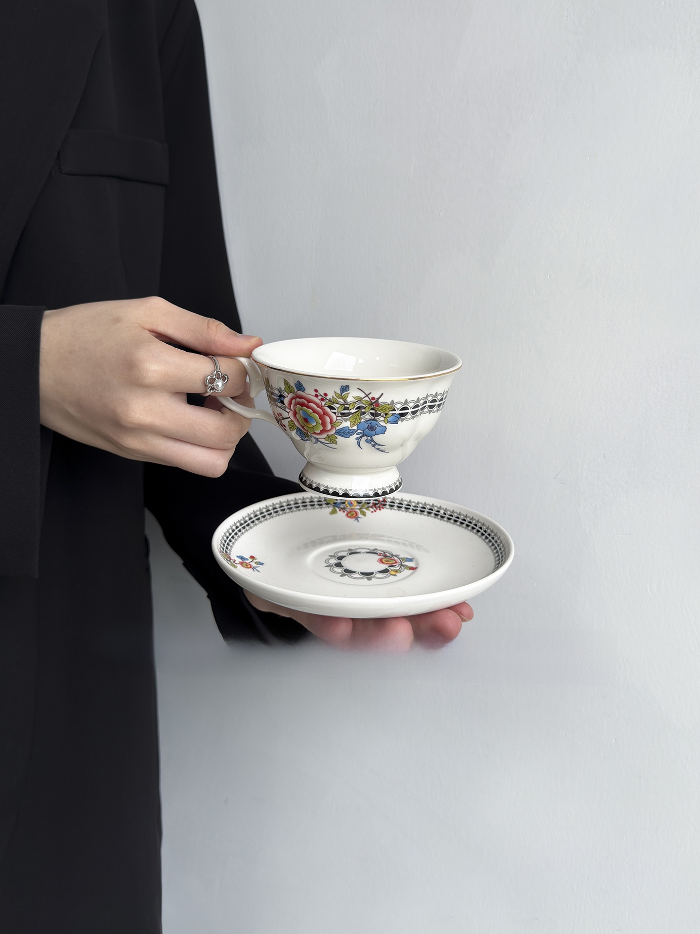 English Style Floral Coffee Cu - Coffee Tea English recension och pris