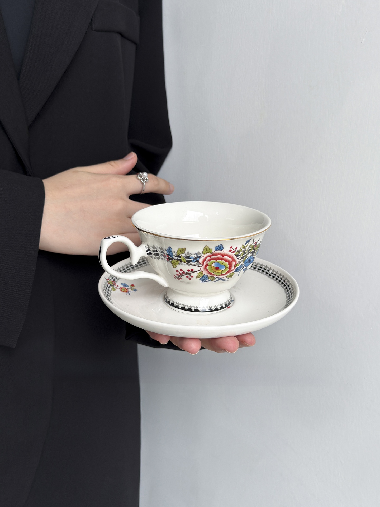 English Style Floral Coffee Cu - Coffee Tea English recension och pris