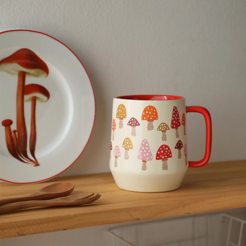 European Style Ceramic Mushroo - Coffee Tea English recension och pris
