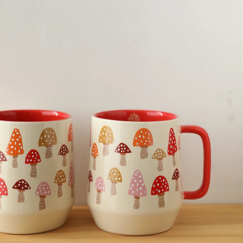 European Style Ceramic Mushroo - Coffee Tea English recension och pris